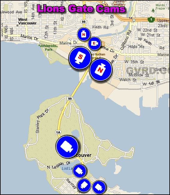 Lions Gate Bridge Traffic Cams